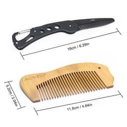 image-Man Hair Beard Shaving Set Bathroom Tool Brush Comb Shaving Scissors Clean Styling Set