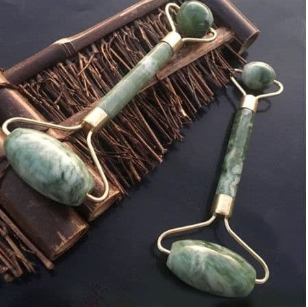 image-Rose Quartz Roller Slimming Face Massager Lifting Tool Natural Jade