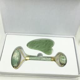 image-Rose Quartz Roller Slimming Face Massager Lifting Tool Natural Jade