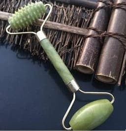 image-Rose Quartz Roller Slimming Face Massager Lifting Tool Natural Jade