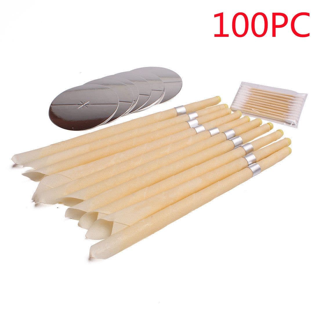 image-Coning Beewax Natural Ear Candle Ear Healthy Care Ear Treatment Wax Removal Earwax Cleaner