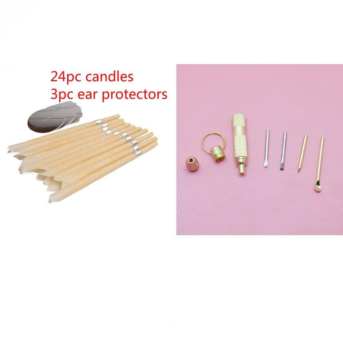 image-Coning Beewax Natural Ear Candle Ear Healthy Care Ear Treatment Wax Removal Earwax Cleaner