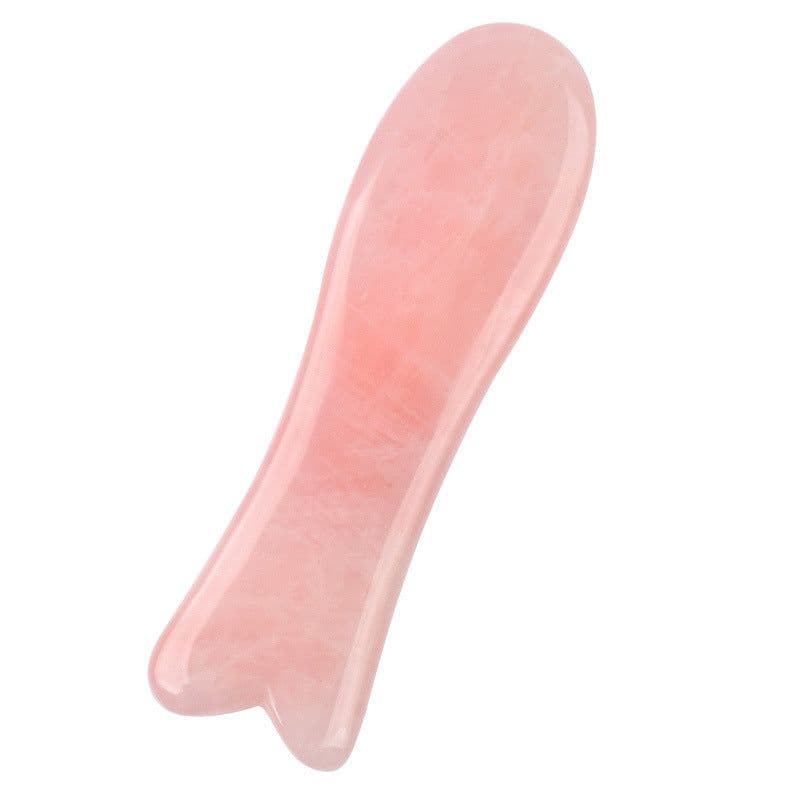 image-Whole Massage Gua Sha Tools Natural Rose Quartz Massage Stone