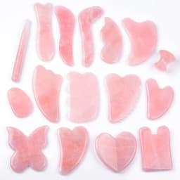 image-Whole Massage Gua Sha Tools Natural Rose Quartz Massage Stone