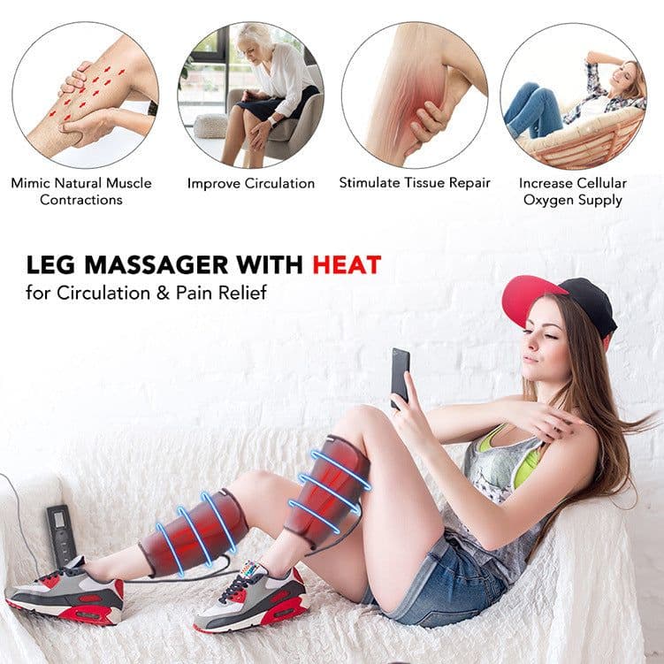 image-Leg Massager Airbag Inflatable Massage Calf Heating Massage Physiotherapy Instrument
