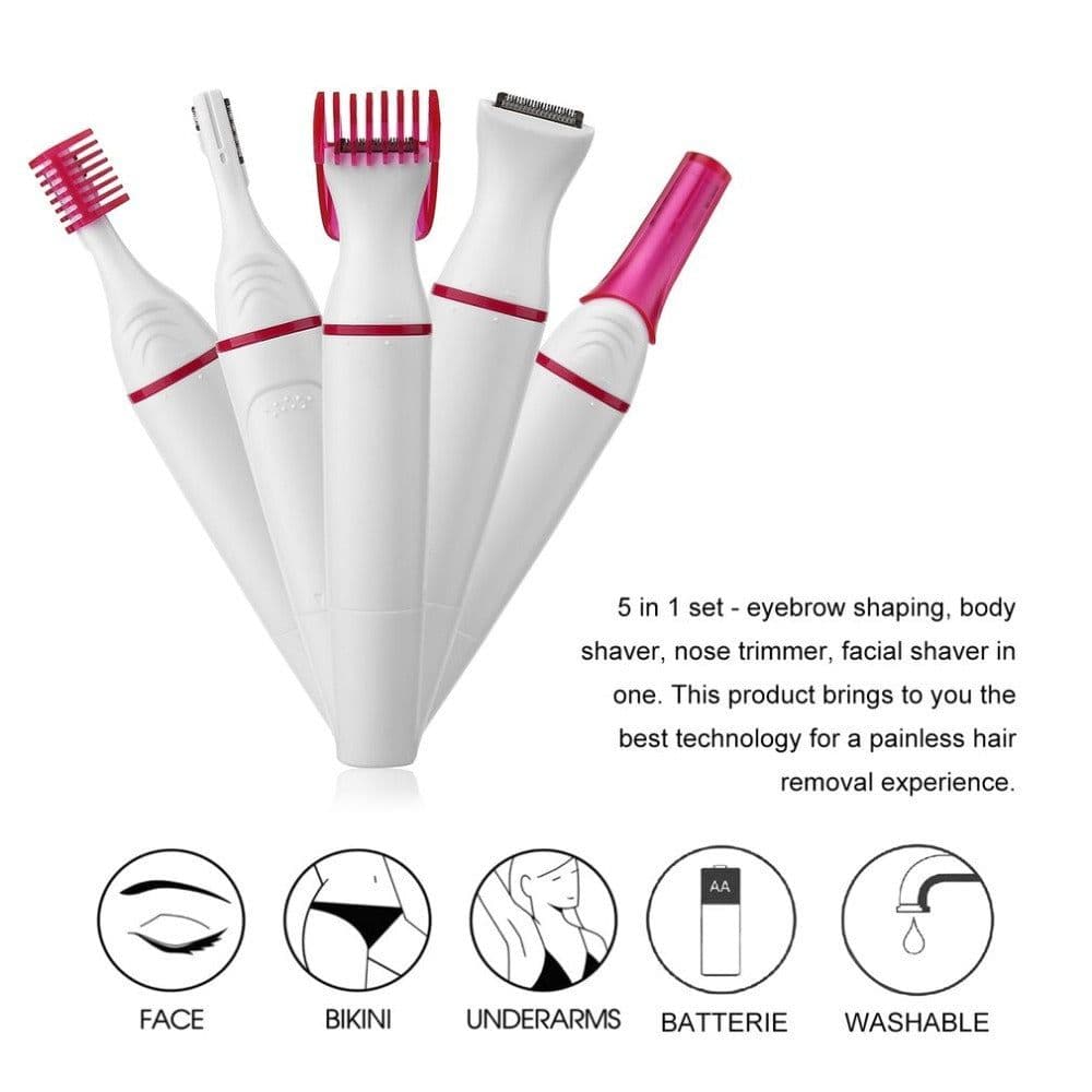 image-5 In 1 Women Hair Removal Shaver Female Electric Shaving Machine