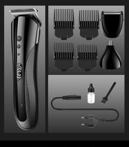 image-KEMEI All In1 Rechargeable Hair Clipper For Men Waterproof Wireless Electric Shaver Beard Nose Ear Shaver Hair Trimmer Tool