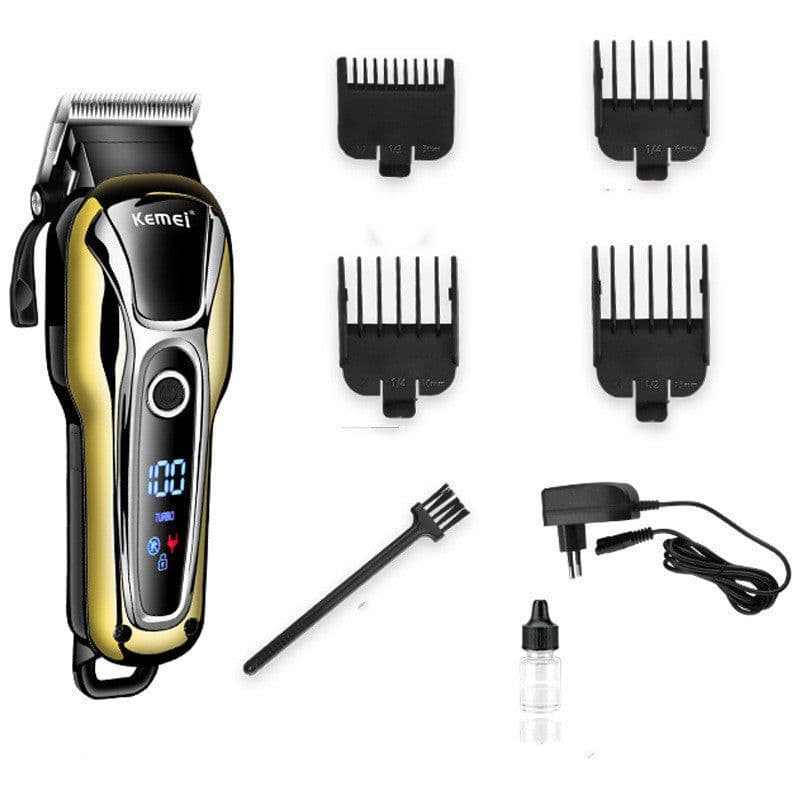image-Lithium battery LCD hair clipper, razor, electric hair clipper