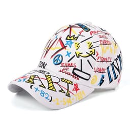 image-New WHAT Graffiti Baseball Cap Hip Hop Tide Hat Summer Travel Shade Caps Men Women Outdoor Sports Casual Hats Snapback Hats Gorr