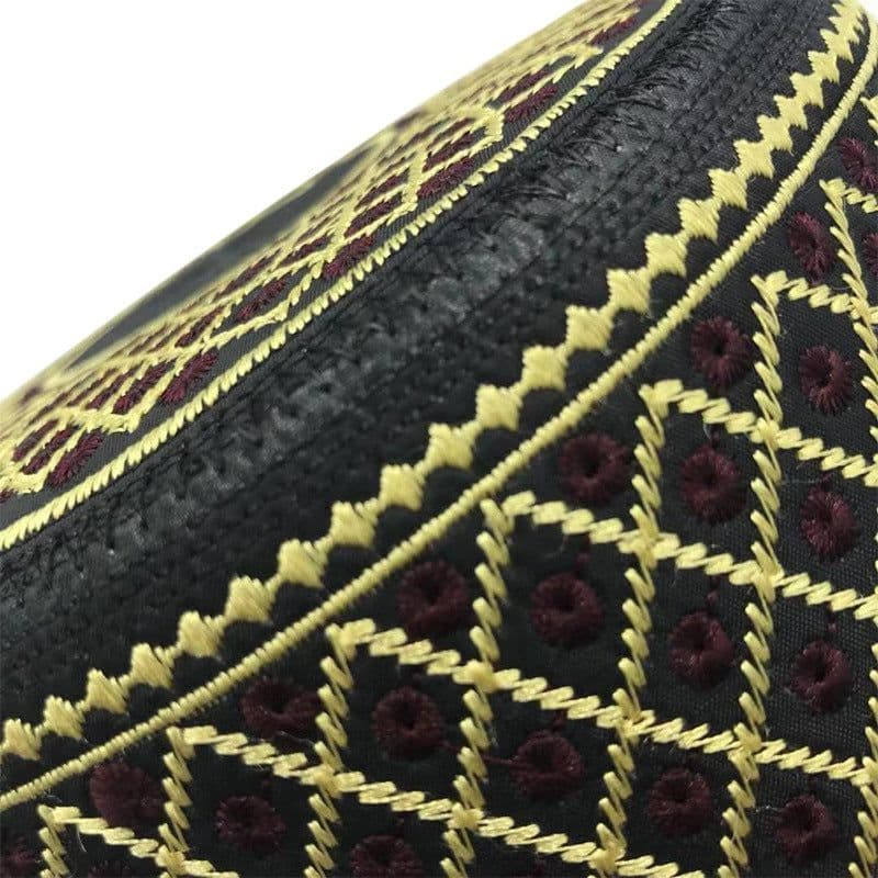 image-Muslim Hats Cotton Embroidery Islamic Men Prayer Arab Clothing Caps
