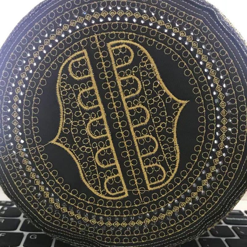 image-Cotton Embroidery Caps New Muslim Men Prayer Hats