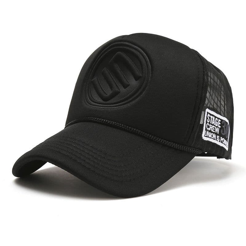 image-Trendy Brand Solid Color Tall Truck Hat Truck Hat For Men And Women Couples Caps