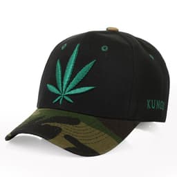 image-Simple Green Maple Leaf Hemp Leaf Caps Men And Women Baseball Caps Shopping