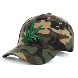 image-Simple Green Maple Leaf Hemp Leaf Caps Men And Women Baseball Caps Shopping