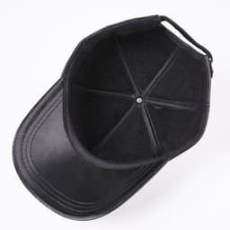 image-Leather Men Women Middle-aged And Elderly Sheepskin Baseball Caps Thickened Warm Duck Tongue