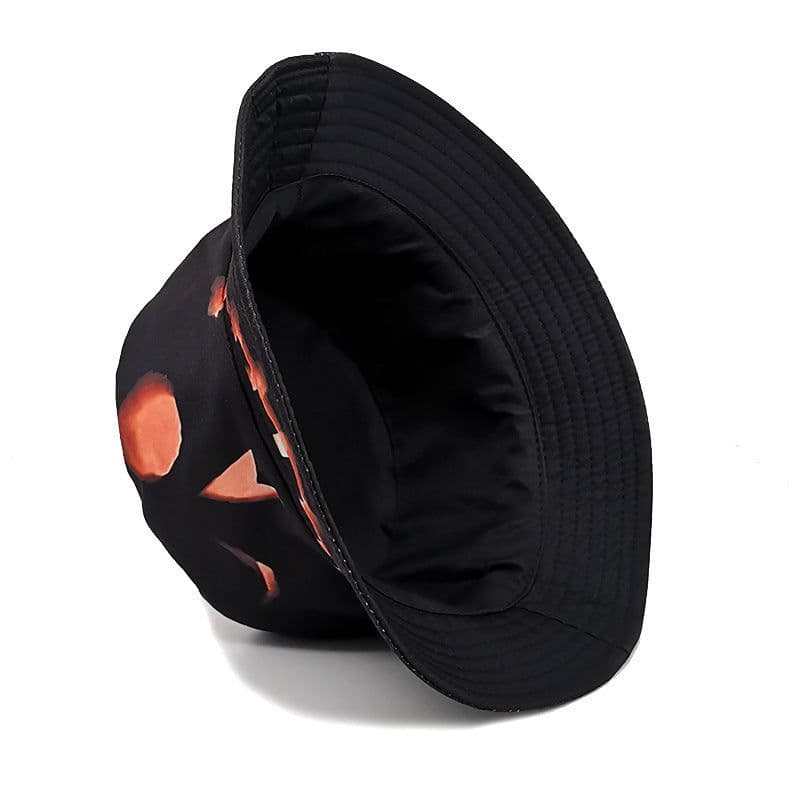 image-Halloween Hats Creative Cartoon Pumpkin Grimace Printed Sun-shade Fisherman Hat