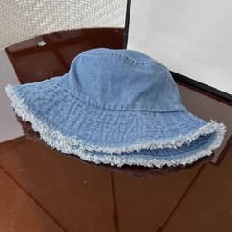 image-Tree Fungus-like Lacework Cowboy Hat Blue Short Brim Fisherman Hat