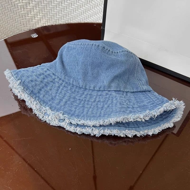 image-Tree Fungus-like Lacework Cowboy Hat Blue Short Brim Fisherman Hat