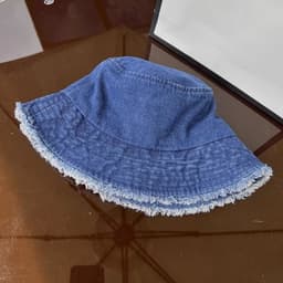 image-Tree Fungus-like Lacework Cowboy Hat Blue Short Brim Fisherman Hat