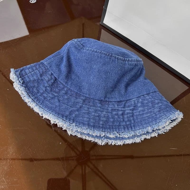 image-Tree Fungus-like Lacework Cowboy Hat Blue Short Brim Fisherman Hat