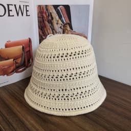 image-Women's Korean-style Sun Hat Knitted Hollow-out