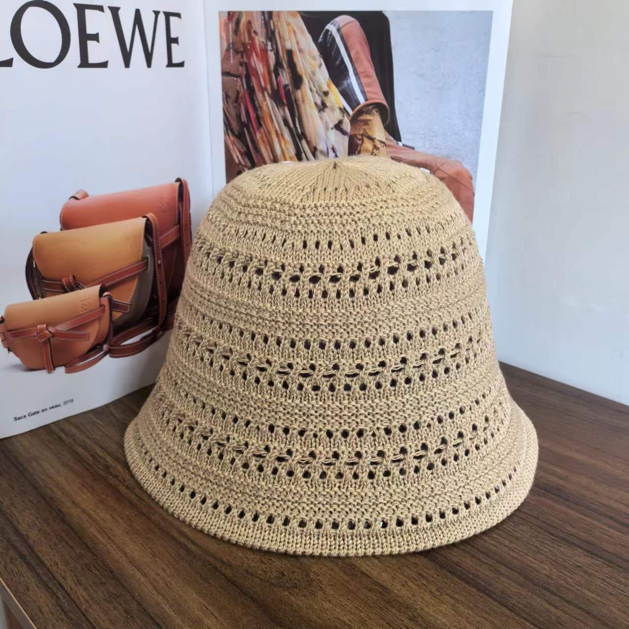 image-Women's Korean-style Sun Hat Knitted Hollow-out