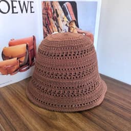 image-Women's Korean-style Sun Hat Knitted Hollow-out