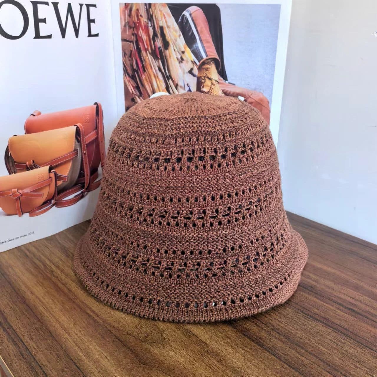 image-Women's Korean-style Sun Hat Knitted Hollow-out