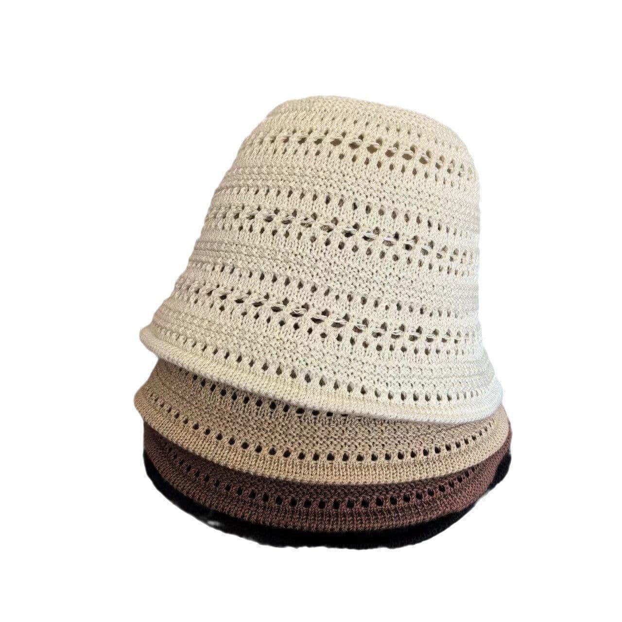 image-Women's Korean-style Sun Hat Knitted Hollow-out
