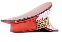 image-Women's Wedding Cap Pink Sequin Diamond Photography Hat Peaked Cap Party Carnival Flat-top Hat Performance Cap