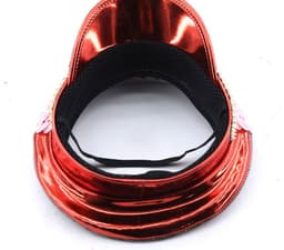 image-Women's Wedding Cap Pink Sequin Diamond Photography Hat Peaked Cap Party Carnival Flat-top Hat Performance Cap