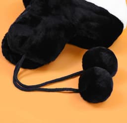image-Warm Black And White Panda Plush Hat For Children To Thicken In Winter