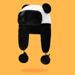 image-Warm Black And White Panda Plush Hat For Children To Thicken In Winter