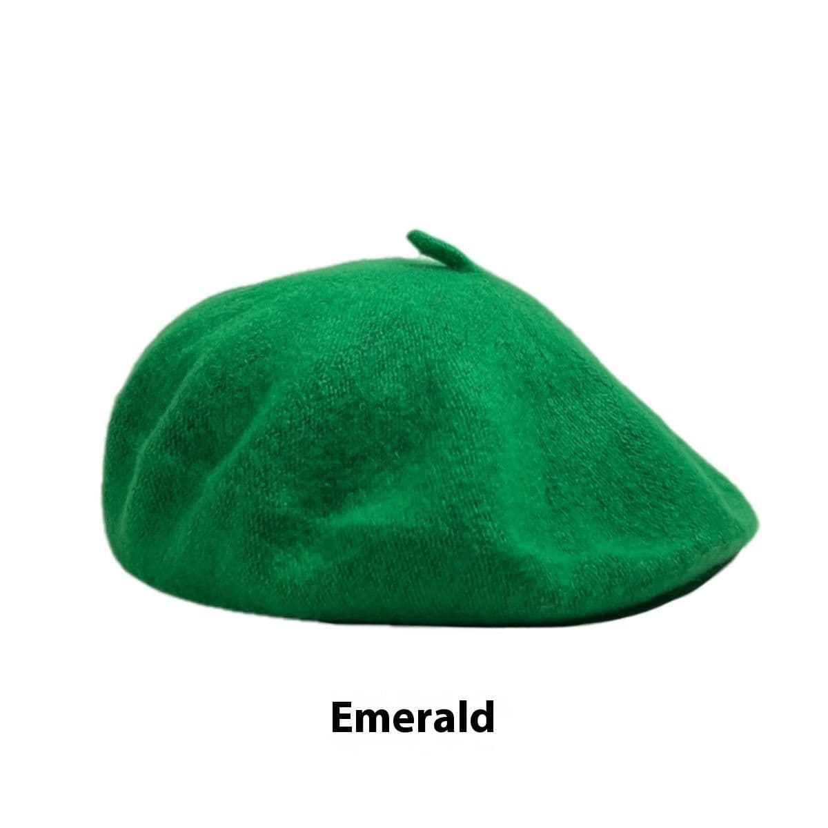 image-Women's Wool Beret Vintage British Knitted Painter Cap Warm Hat