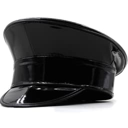 image-Laser Patent Leather Flat-top Cap Women's Party
