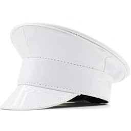 image-Laser Patent Leather Flat-top Cap Women's Party