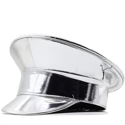 image-Laser Patent Leather Flat-top Cap Women's Party