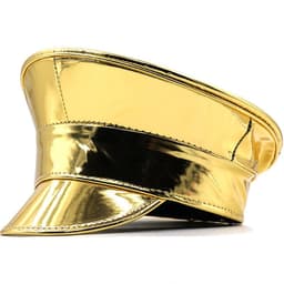 image-Laser Patent Leather Flat-top Cap Women's Party