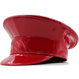 image-Laser Patent Leather Flat-top Cap Women's Party