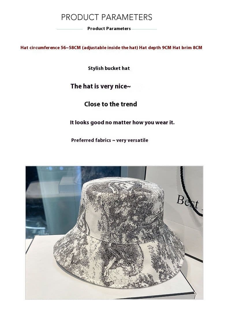 image-Women's Summer Minority Fashion Printed Bucket Hat