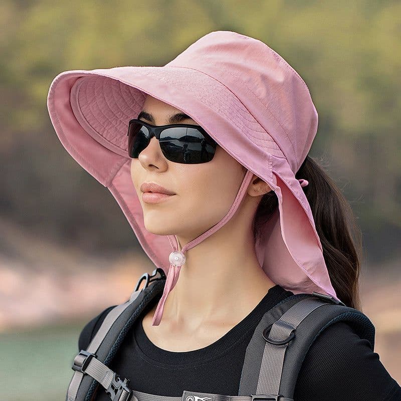 image-Women's Mountaineering Big Brim Fisherman Hat Sun Protection