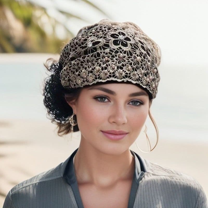 image-Beaded Bag Cap Women's Fashion All-matching