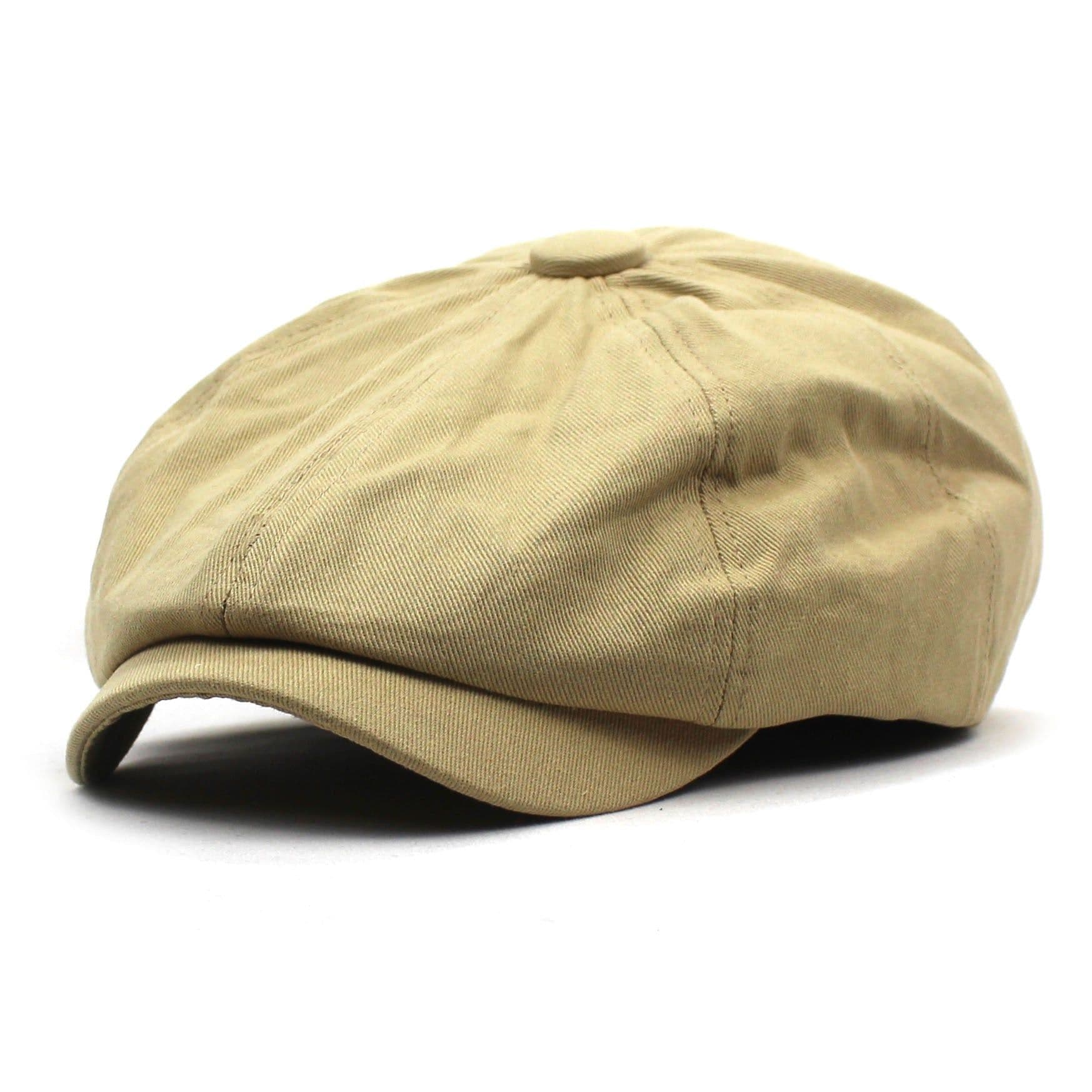 image-Cotton Hat Men's And Women's Beret Retro Solid Color Peaked Cap
