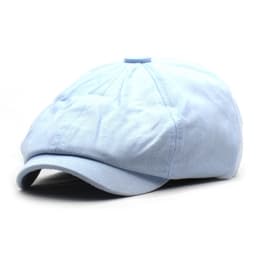 image-Cotton Hat Men's And Women's Beret Retro Solid Color Peaked Cap