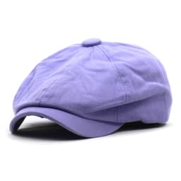image-Cotton Hat Men's And Women's Beret Retro Solid Color Peaked Cap