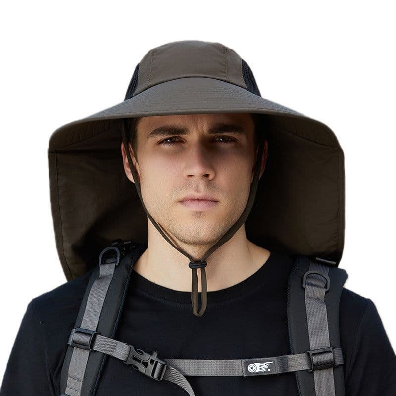 image-Mesh Breathable Big Brim Summer Outdoor Sunshade Sun Protection Hat Children