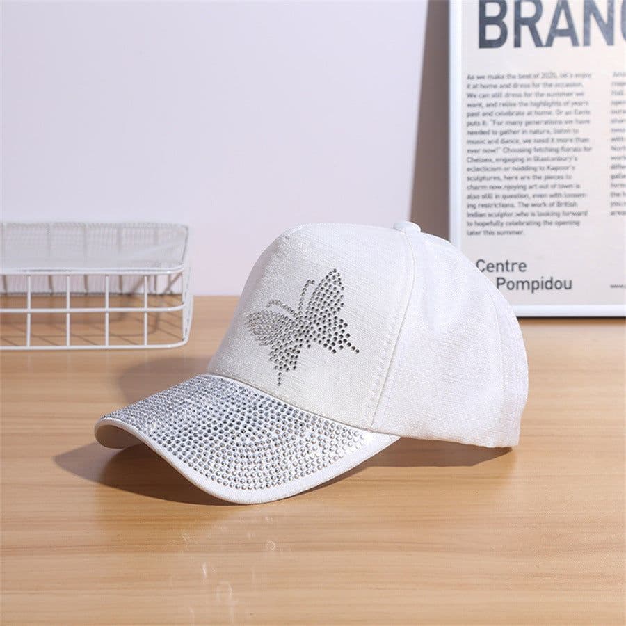 image-Rhinestone Dome Women's Flash Baseball Cap