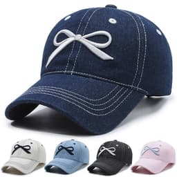 image-Bowknot Peaked Cap Female Cowboy Sun Protection Baseball Cap