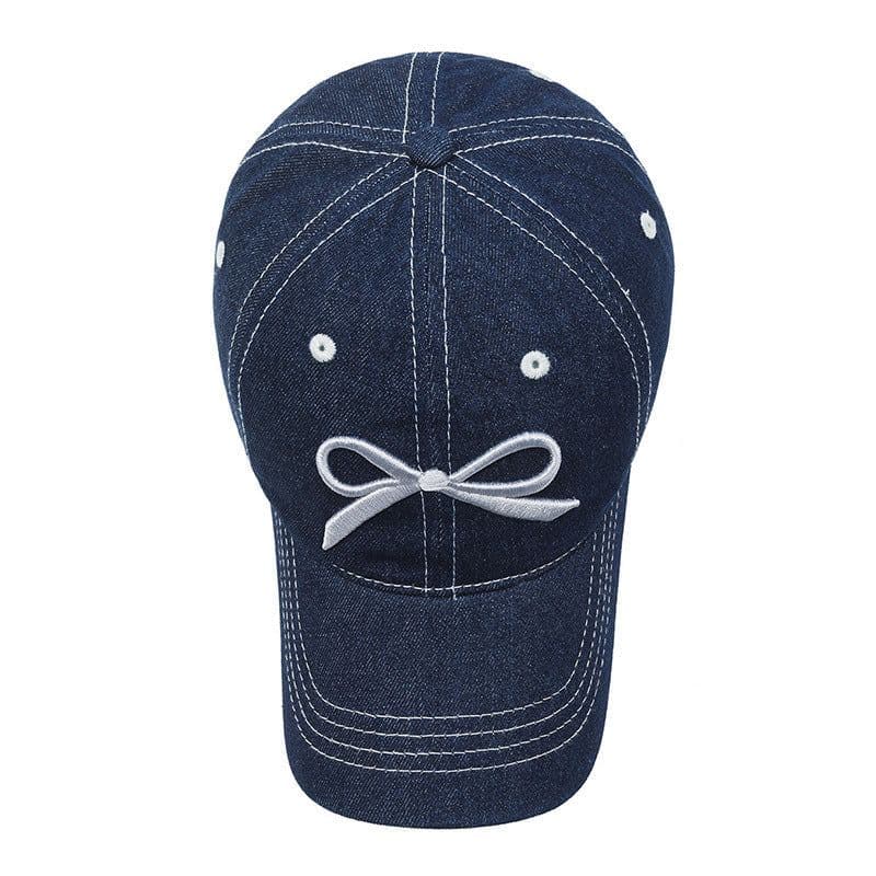 image-Bowknot Peaked Cap Female Cowboy Sun Protection Baseball Cap
