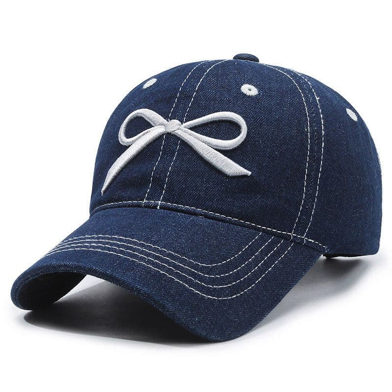 image-Bowknot Peaked Cap Female Cowboy Sun Protection Baseball Cap